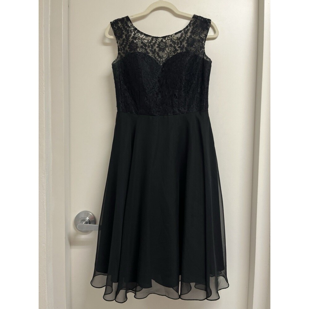 Da Vinci Timeless Classic Chiffon Overlay Elegant Dress, Formal, A-line size 12